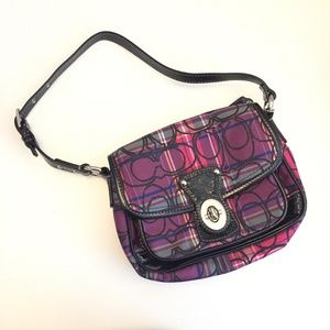 Coach Tartan Penny Flap Small Shoulder Purse Plaid